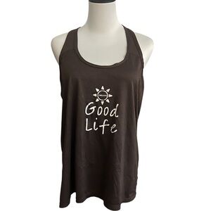 Xersion Oregon Good Life, Brown Graphic Tank Top